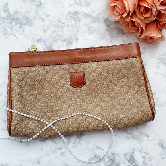 Celine Handbags - CELINE Macadam Vintage large clutch